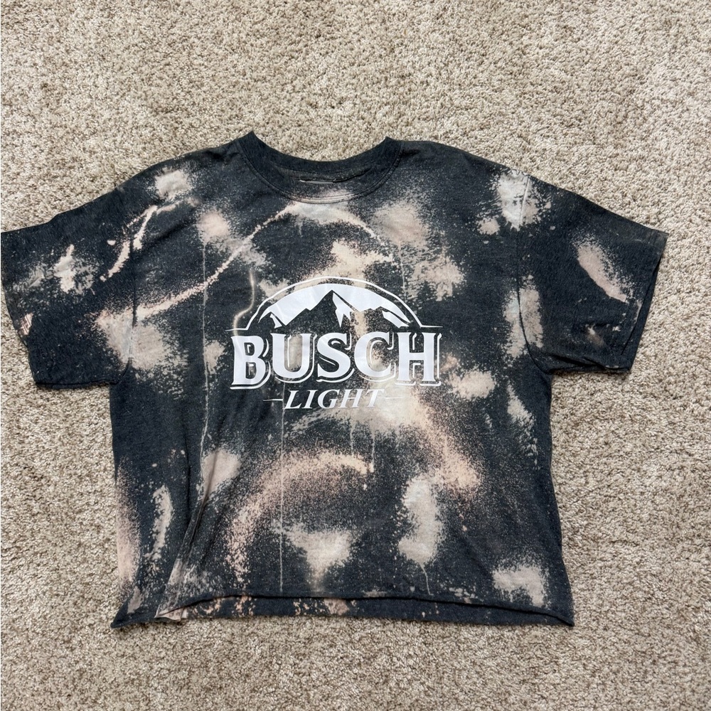 Busch Light Gildan Blue and Tan  T-Shirt